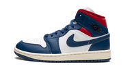 Jordan 1 Mid White French Blue - Gym Red